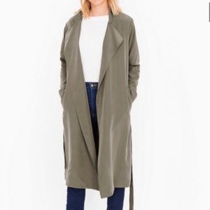 ‼️SOLD ‼️Women’s American Apparel Olive Green Trench Coat Size XS / Small